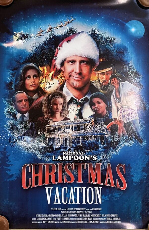 "Christmas Vacation" Cast Autographed Movie Poster 