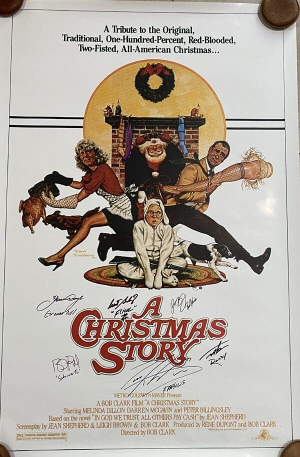 A Christmas Story Cast Autographed Movie Poster