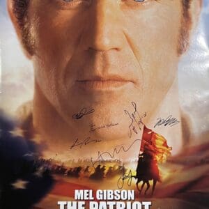 Movie poster for "The Patriot" with autographs.