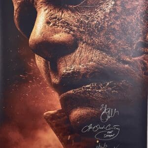 Halloween Kills movie poster with signatures.