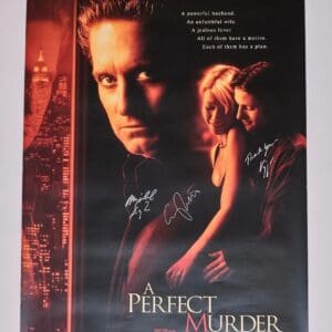 A Perfect Murder Autographed Movie Poster
