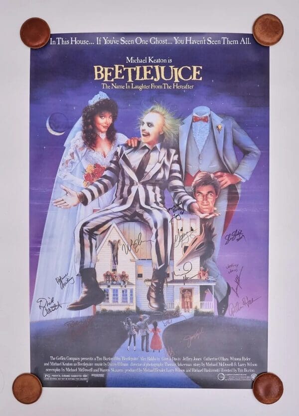 "Beetlejuice" Cast Autographed Movie Poster