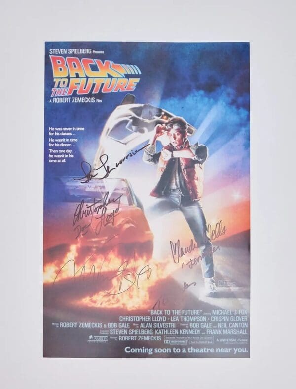 Back to the future Autographed Mini Poster