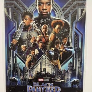 Black Panther Autographed Movie Poster