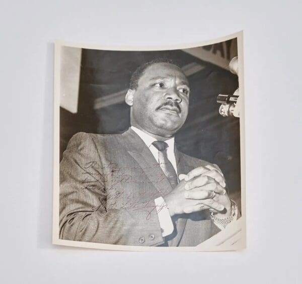 Martin Luther King Jr Autographed 8 9 Photo