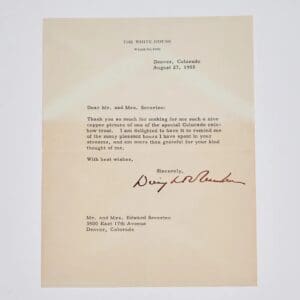 Dwight D. Eisenhower Autographed letter