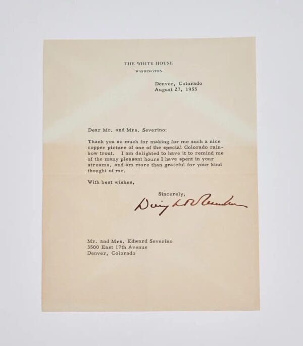 Dwight D. Eisenhower Autographed letter