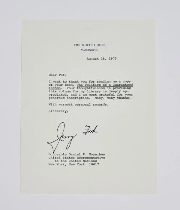 President Gerald Ford Autographed Letter