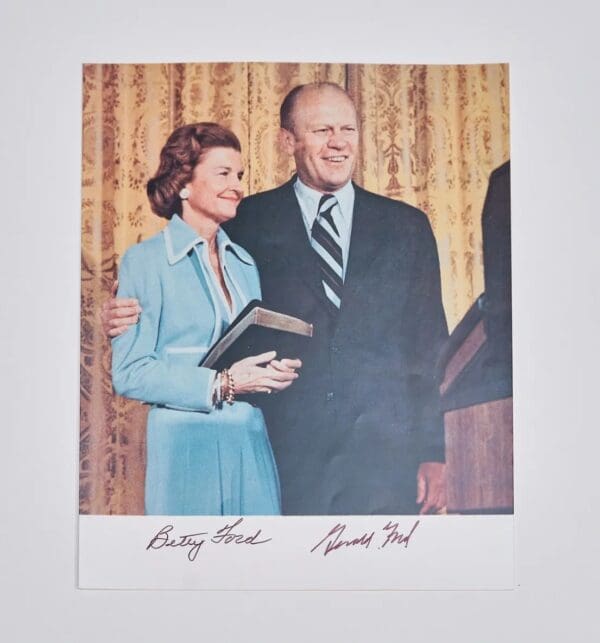 Gerald Ford and First Lady Betty Ford Autographed 8x10 Photo