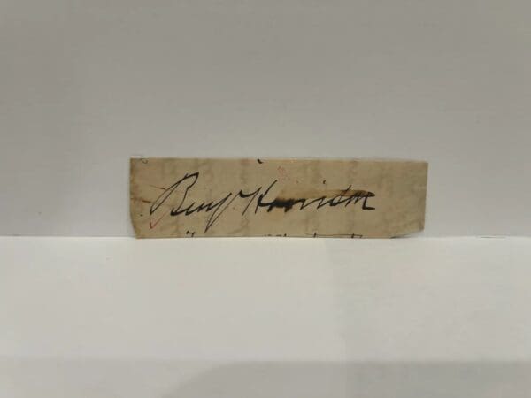 Benjamin Harrison Autograph, Presidential