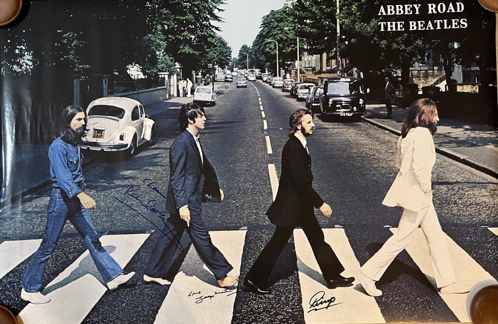 Abbey Road The Beatles Autographed Poster