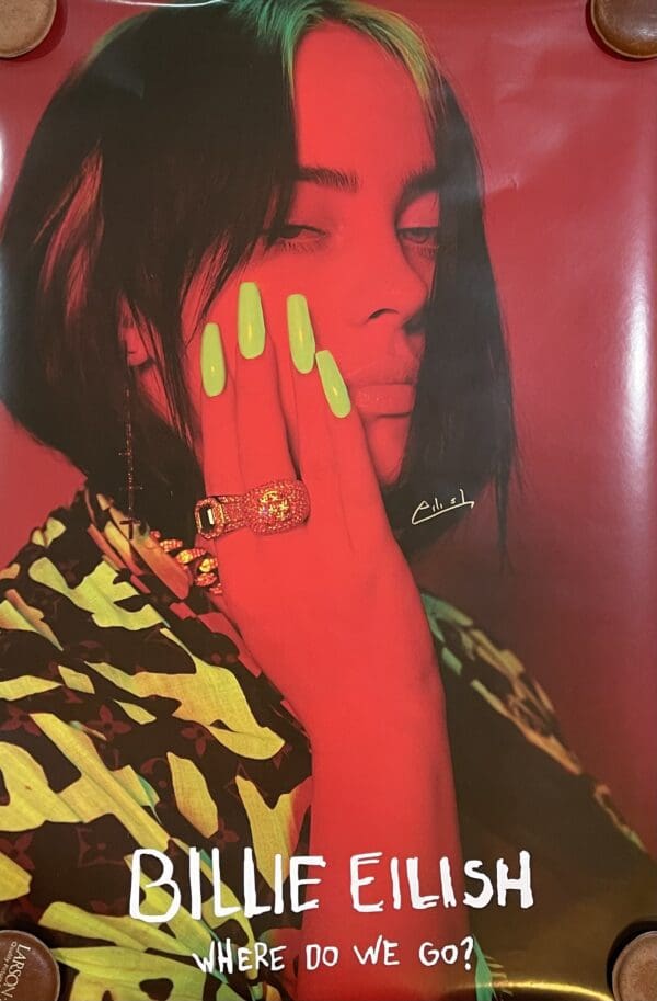 Billie Eilish Autographed Poster Where do we go