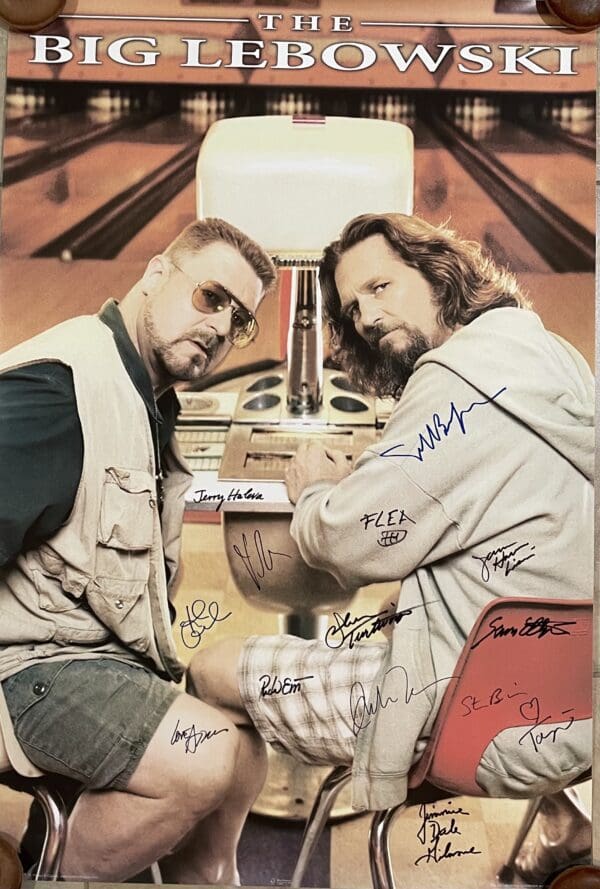 "The Big Lebowski" Cast Autographed Movie Poster