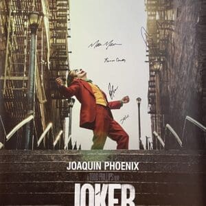 Movie poster of "Joker" with signatures.