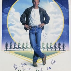 Field of Dreams movie poster with signatures.