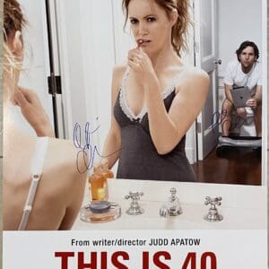 Woman looking in mirror, movie poster.