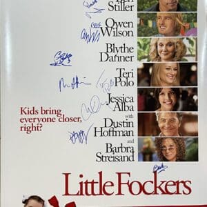 Little Fockers movie poster with signatures.