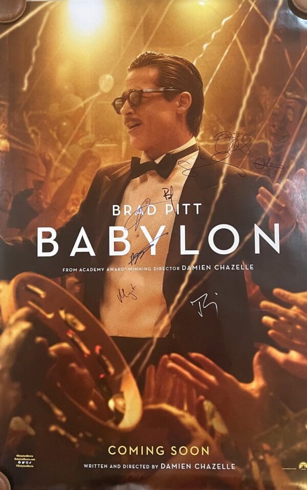 Babylon Cast Autographed Movie Poster