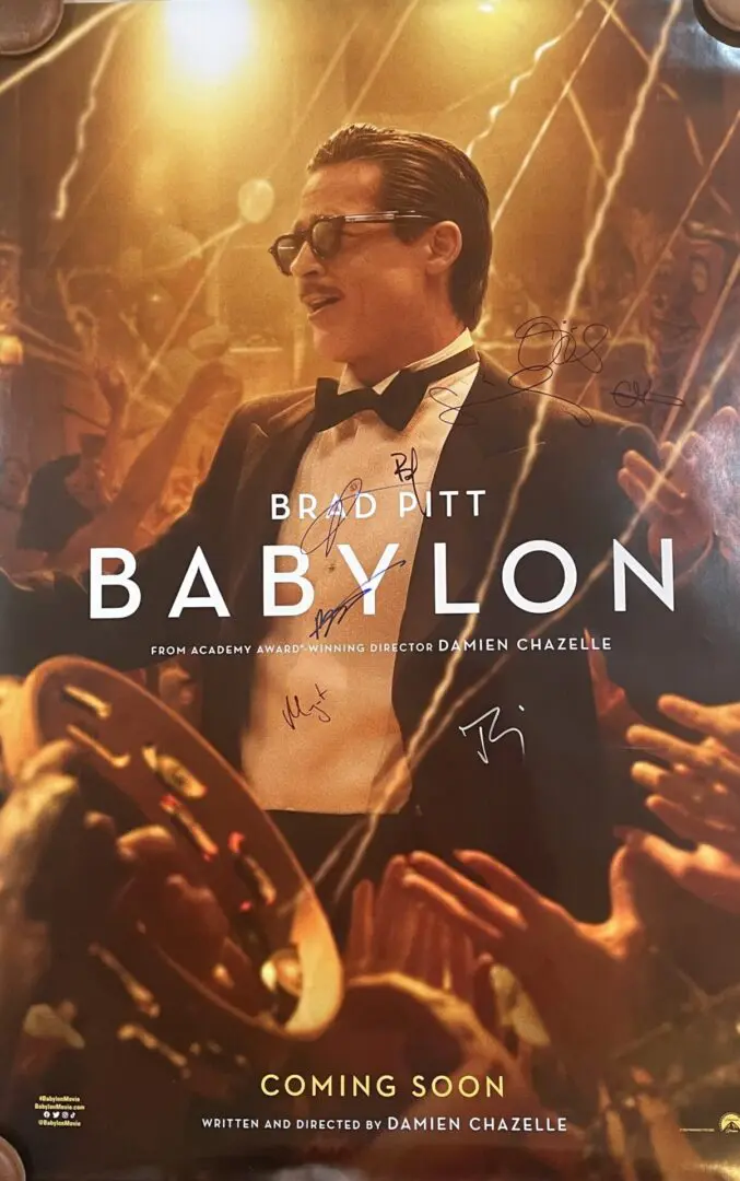 Babylon Cast Autographed Movie Poster