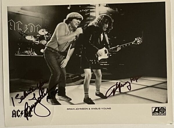 AC DC Band 10x8 Signed Photo