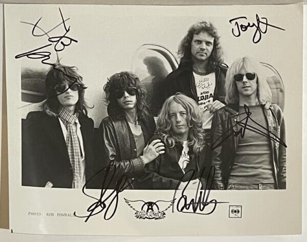 Aerosmith Band Signed 10x8 Photo