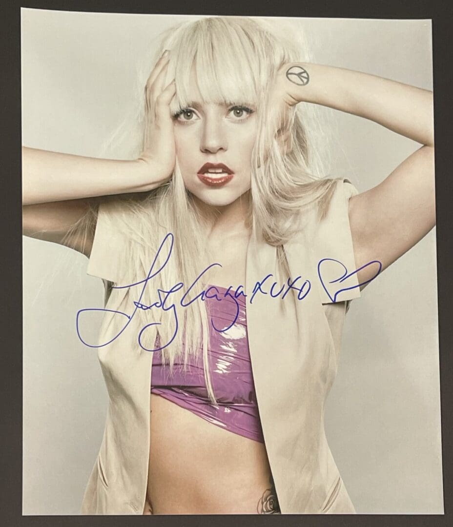 Lady Gaga Autographed 8x10 Photo