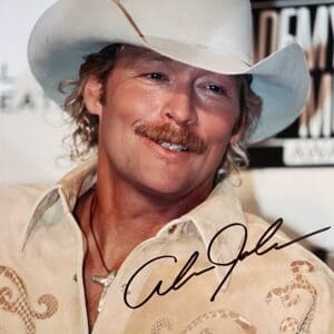 Man in cowboy hat with autograph.