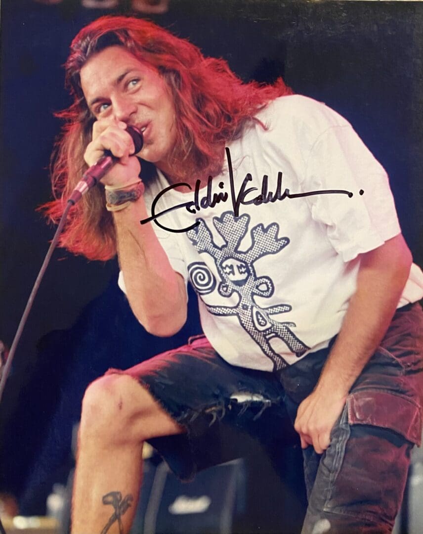Vedder Eddie Eddie Vedder 8x10 Autographed Photo - Pearl Jam