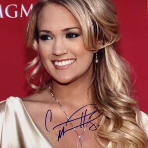Smiling woman with long blonde hair.