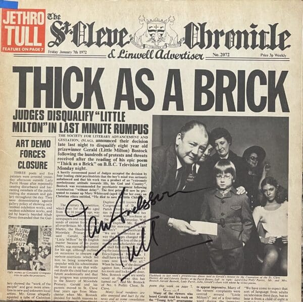 "Jethro Tull" Autographed Album by Ian Anderson