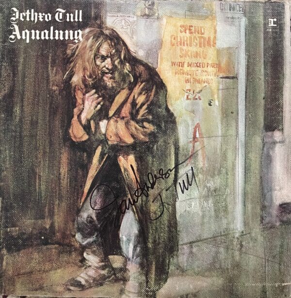 "Jethro Tull" Autographed Album "Aqualung" by Ian Anderson