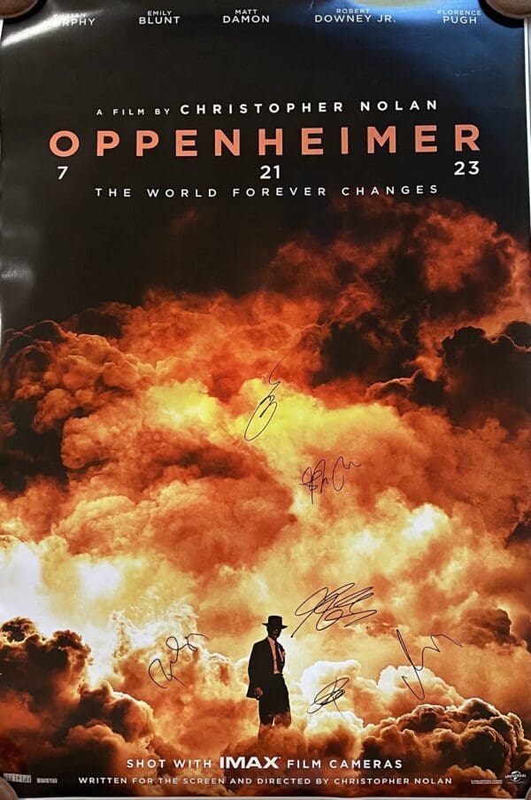 "Oppenheimer" Autographed Movie Poster