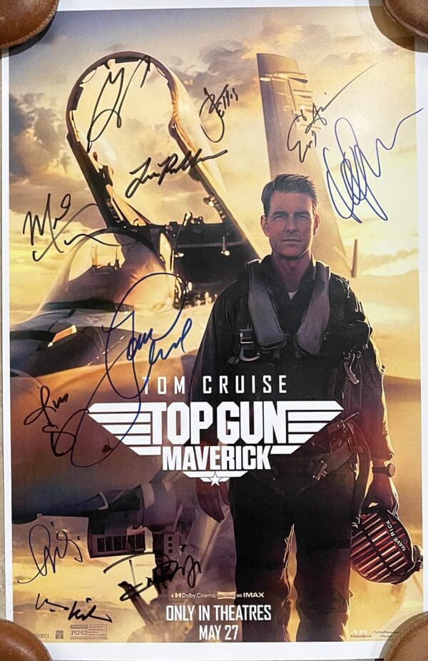 "Top Gun: Maverick" Mini Movie Poster Autographed by Cast