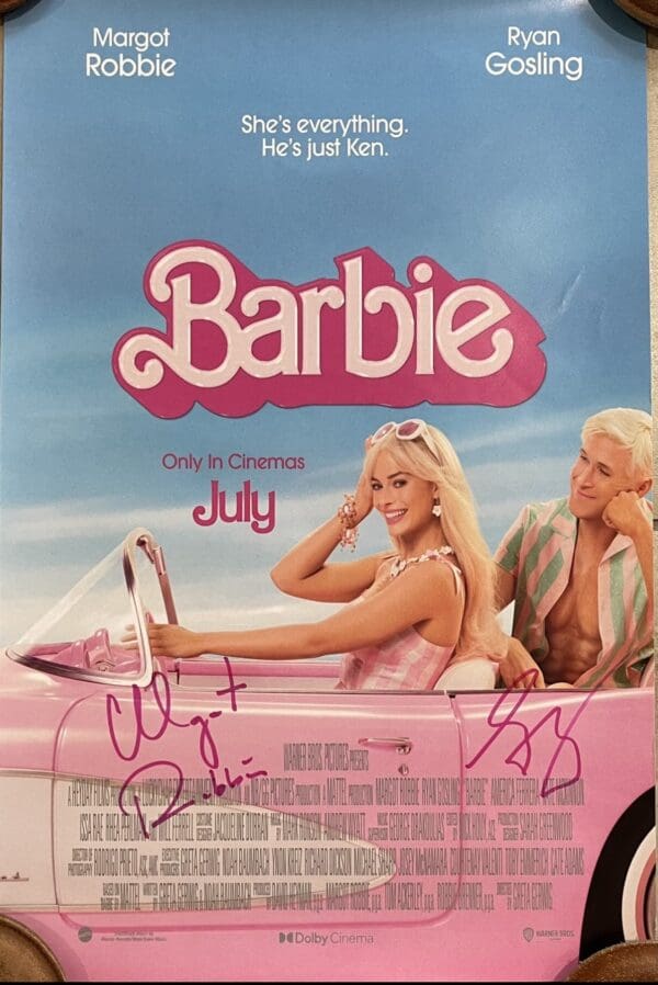 "Barbie" 11x17 Autographed Poster