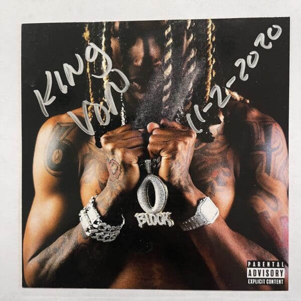 King Von “Welcome to O’Block” Autographed CD Sleeve