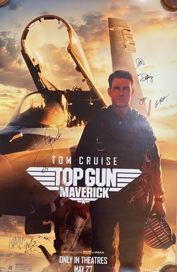 "Top Gun: Maverick" Movie Poster Autographed by Cast