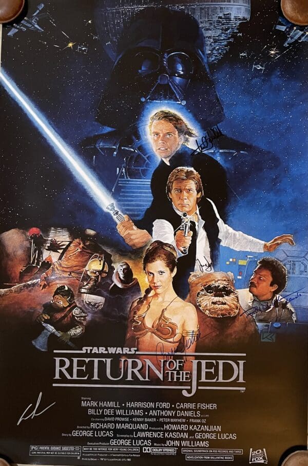 "Star Wars: Return of the Jedi" Cast Signed Poster