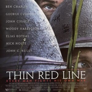 The Thin Red Line movie poster, soldiers hiding.