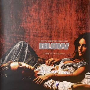 Movie poster for "Blow" with signatures.