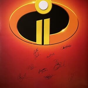 Incredibles 2 poster with signatures, 2018.