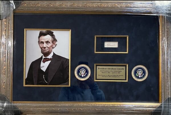 *Framed* Abraham Lincoln Photo with Signature