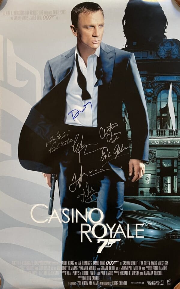 "James Bond: Casino Royale" Autographed Poster