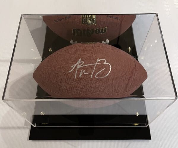 "Aaron Rodgers" Autographed Football with case