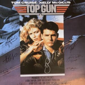 Top Gun movie poster with signatures.