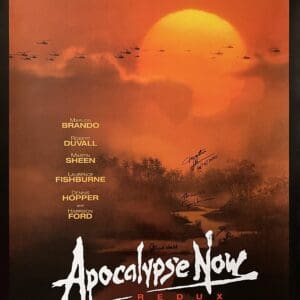 Apocalypse Now Redux movie poster, sunset scene.