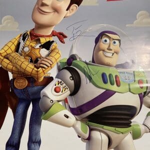 Toy Story poster with Woody and Buzz.