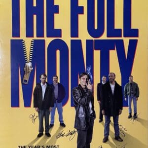 The Full Monty movie poster with cast.