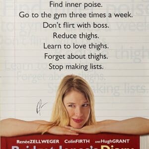 Bridget Jones's Diary movie poster with resolutions.