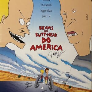Animated movie poster with two cartoon characters.