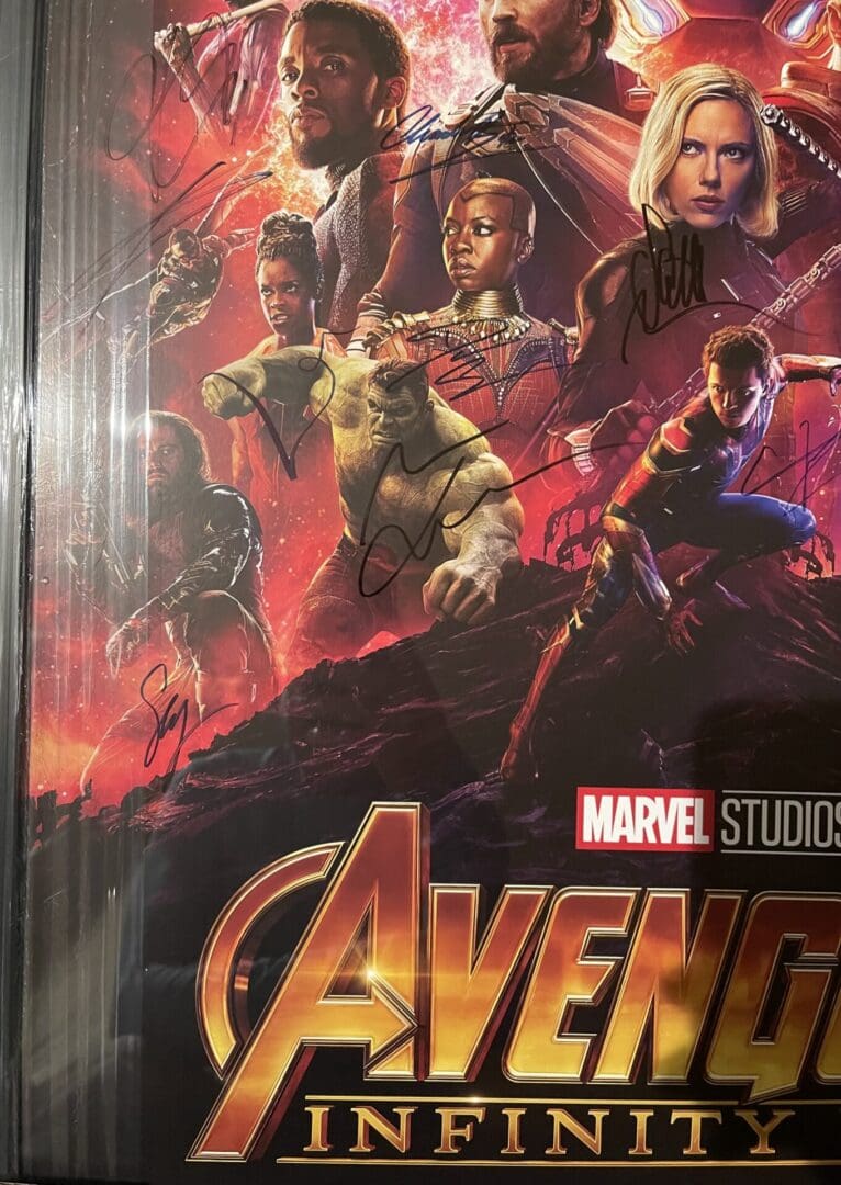Avengers Infinity War Cast Signed Poster